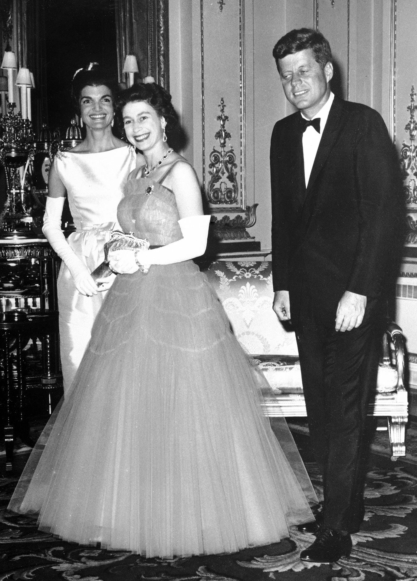Die Queen und US-Präsident John F. Kennedy bei einem Dinner im Jahr 1961.