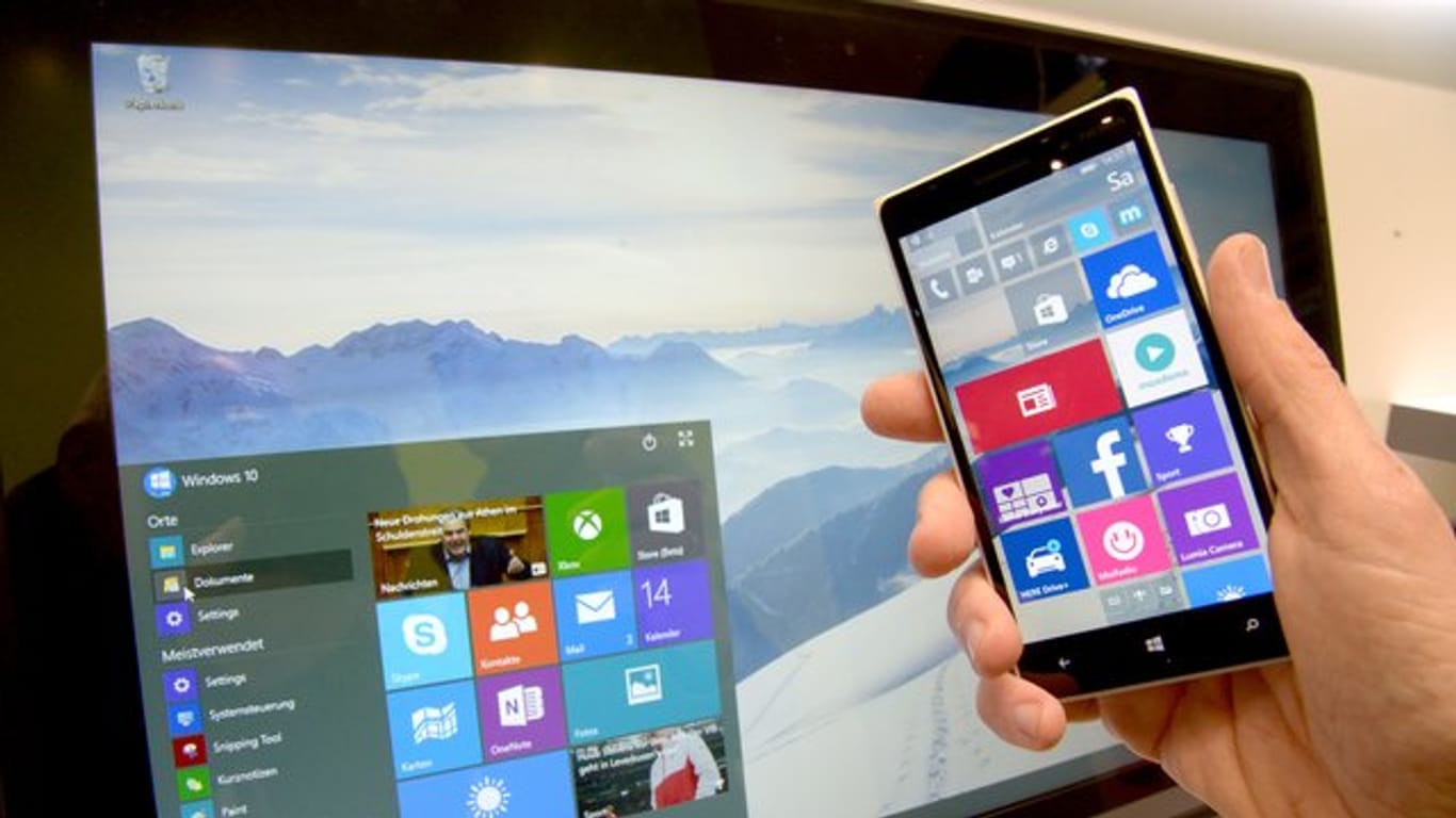 Das Betriebssystem Windows 10 für Smartphones und PC: Es werden wieder mehr PCs verkauft.