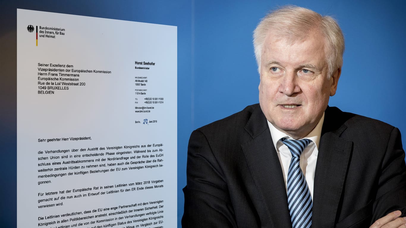 Seehofers Brief an die EU-Kommission: t-online.de dokumentiert das Schreiben im Wortlaut, von dem sich die Bundesregierung distanzierte.