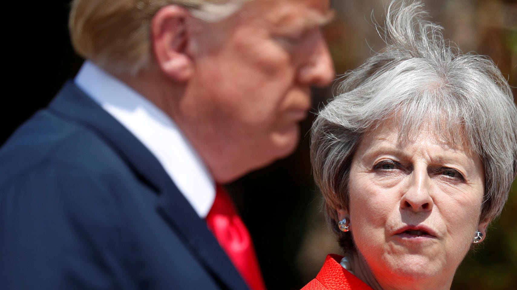 Trump und May bei der gemeinsamen Pressekonferenz: Erst kritisiert er May, dann will er sie nicht kritisiert haben.