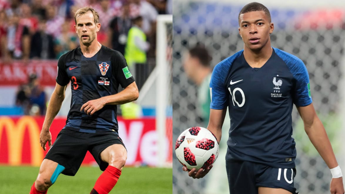 Für den 30-jährigen Ivan Strinic (l.) wird Kylian Mbappé eine sehr schwere Aufgabe.