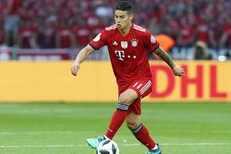 Am Ball für den Rekordmeister: James im DFB-Pokalfinale gegen Eintracht Frankfurt.