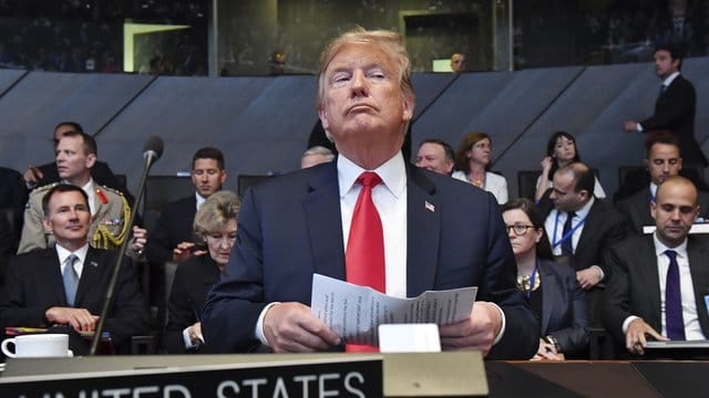US-Präsident Donald Trump beim jüngsten Nato-Gipfel in Brüssel. US-Präsident Donald Trump beim jüngsten Nato-Gipfel in Brüssel.