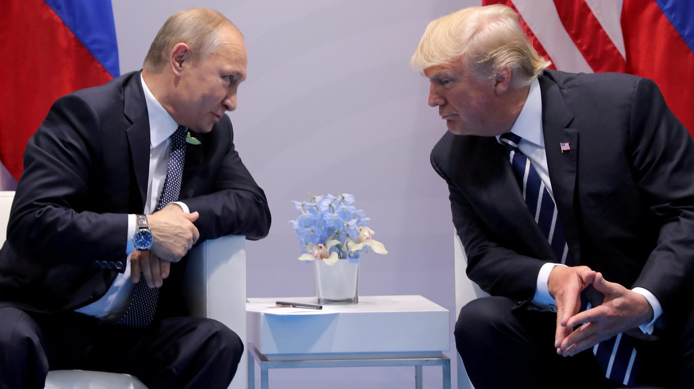 Wladimir Putin und Donald Trump: Im Juli 2017 beim G20-Gipfel in Hamburg.