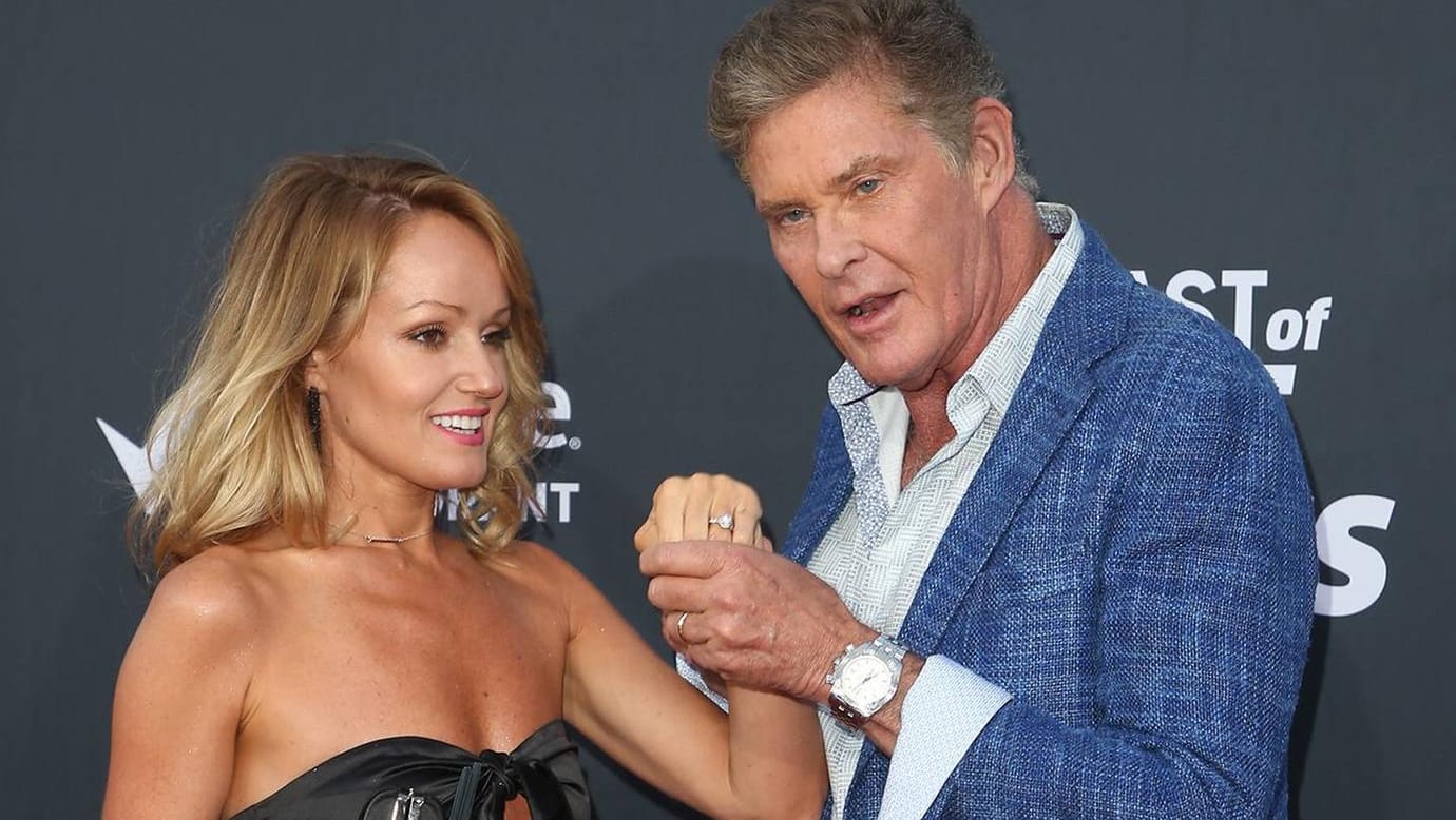 Hayley Roberts und David Hasselhoff: Sie trägt schon seit 2016 einen Verlobungsring.