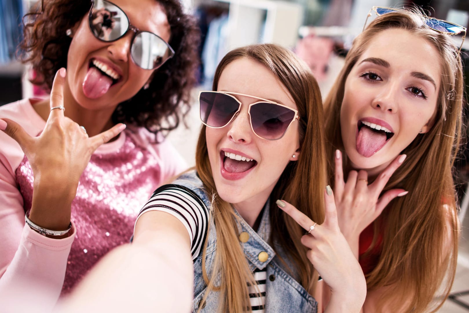 Mädchen machen Selfie