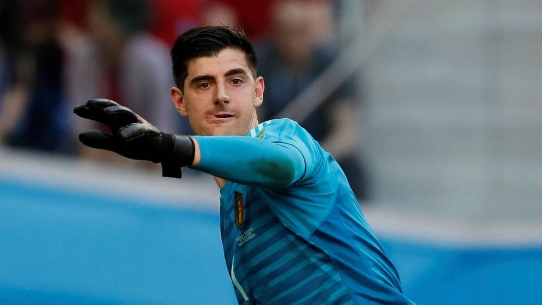 Belgiens Thibaut Courtois beim Spiel um Platz 3 der WM in Russland: Er könnte demnächst bei Real Madrid spielen.