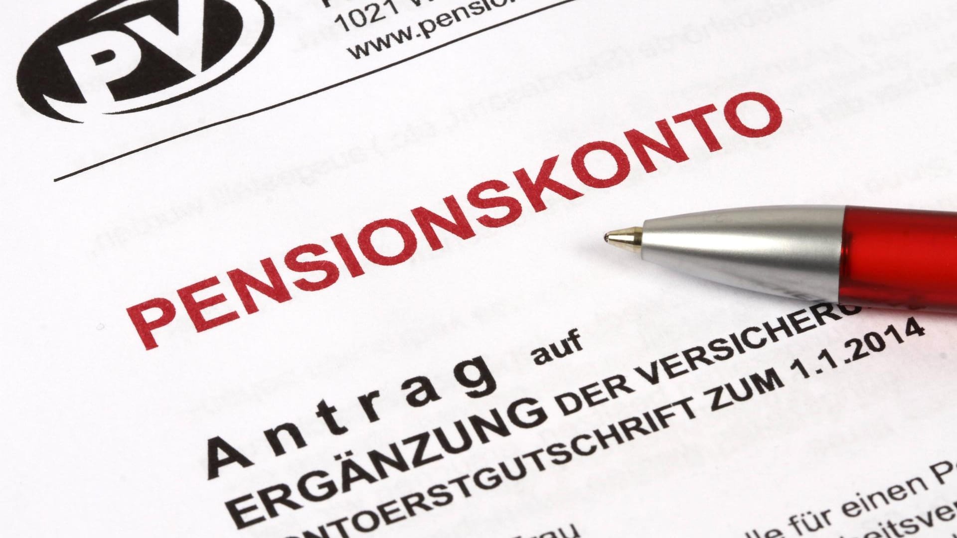 Pensionskonto Antrag auf Ergänzung der Versicherungszeiten zur Feststellung der Kontoerstgutschrift