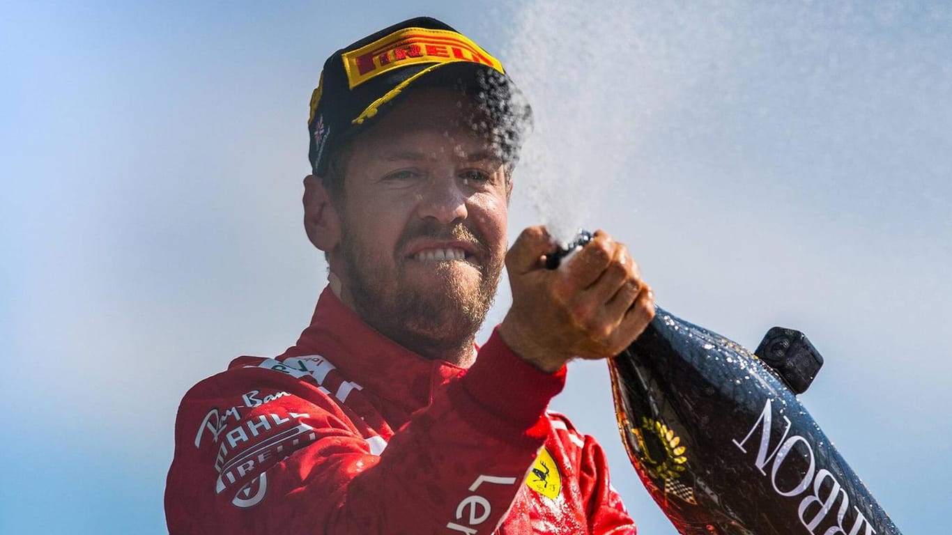 Sebastian Vettel: Er will endlich auch auf dem Hockenheimring feiern.