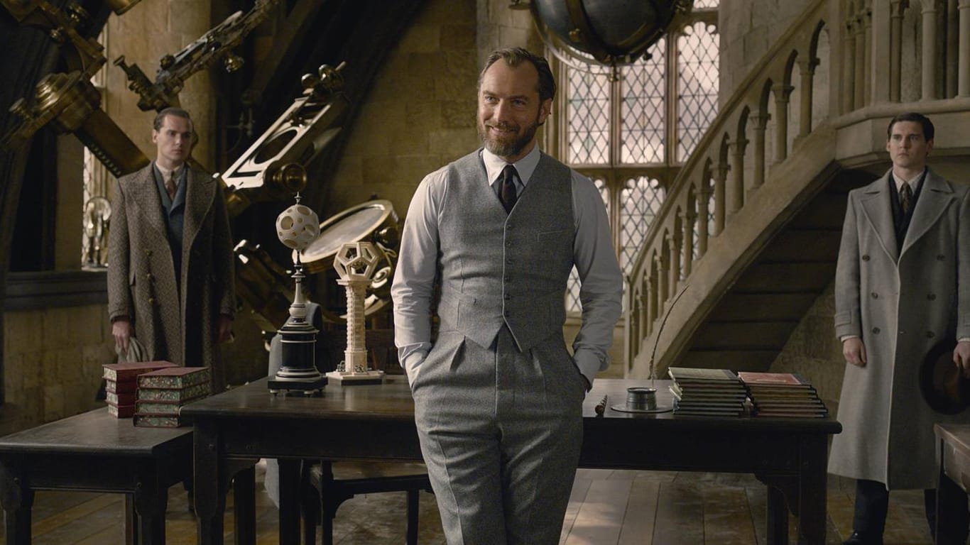 Jude Law: Für seine Rolle als Dumbledore bekam er Unterstützung von seinen Kindern.