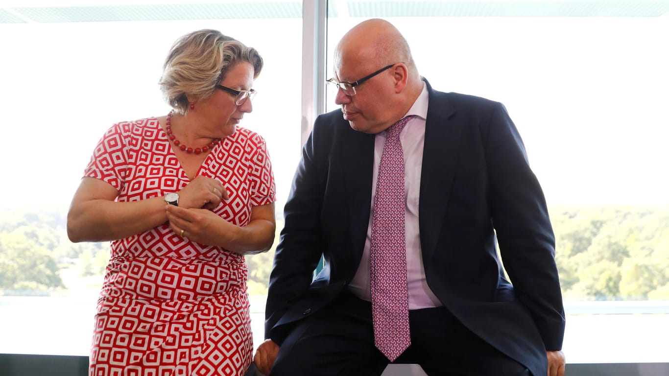 Wirtschaftsminister Peter Altmaier rüffelte Svenja Schulze. Doch die ließ sich das nicht gefallen. Und verschaffte sich damit gehörig Respekt.