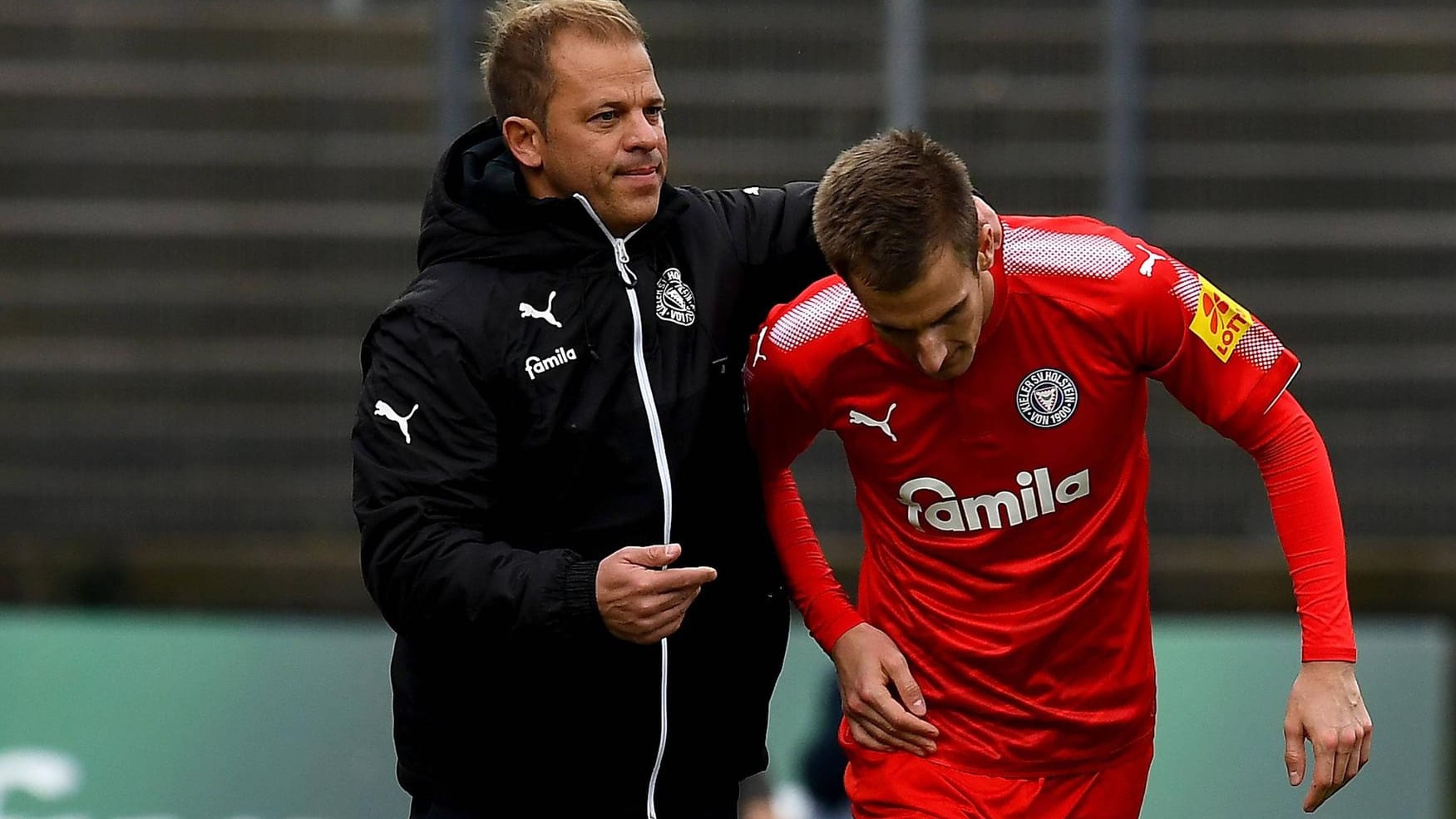 Erst Kiel, jetzt Köln: Neu-FC-Trainer Markus Anfang mit Dominick Drexler (r.)