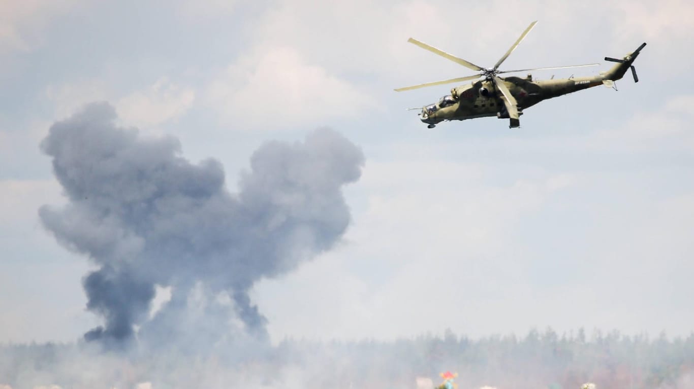 Ein Helikopter des russischen Militärs: Russland gilt als militärische Schutzmacht des syrischen Präsidenten Baschar al-Assad. (Archivbild)