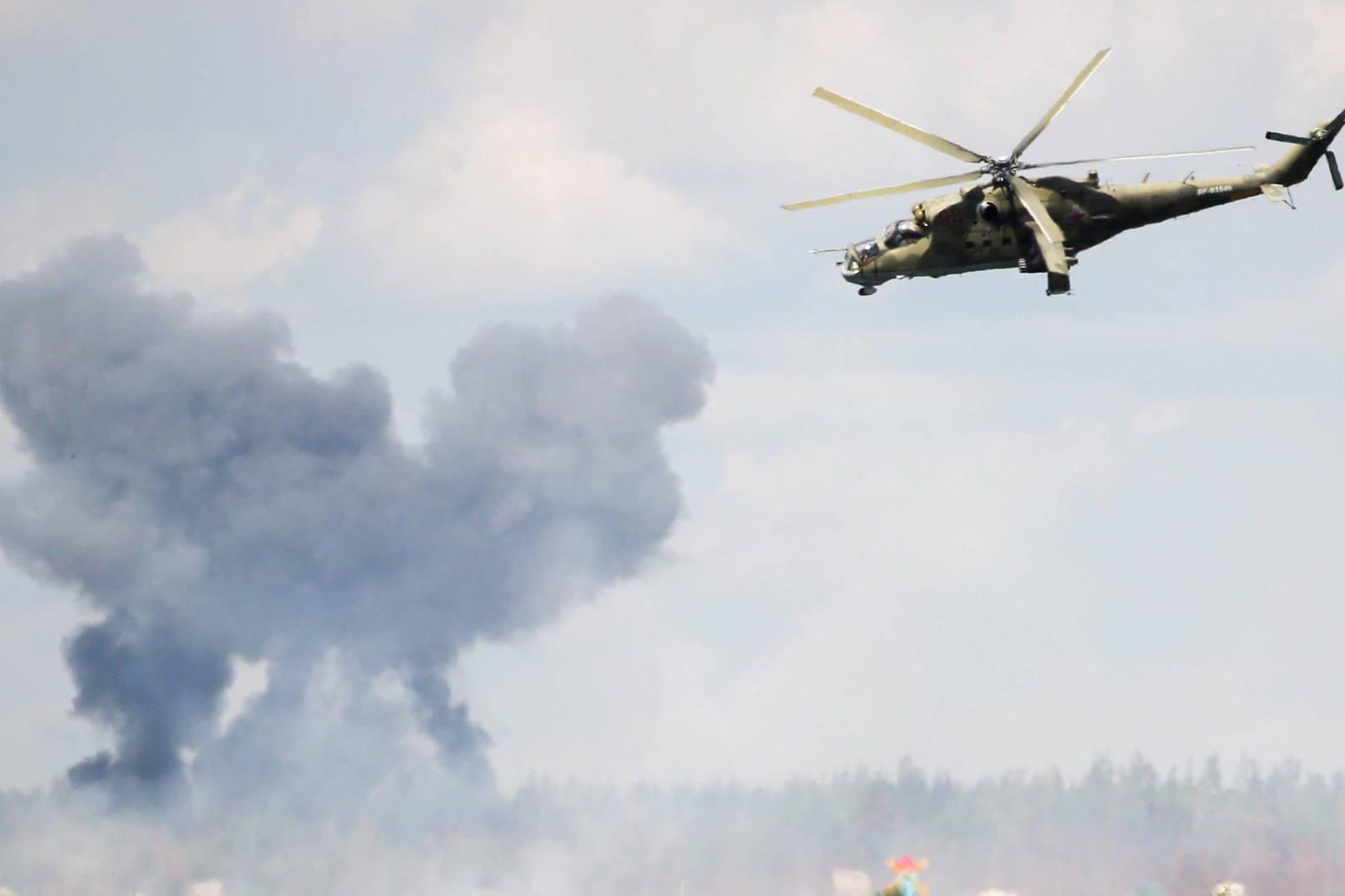 Ein Helikopter des russischen Militärs: Russland gilt als militärische Schutzmacht des syrischen Präsidenten Baschar al-Assad. (Archivbild)