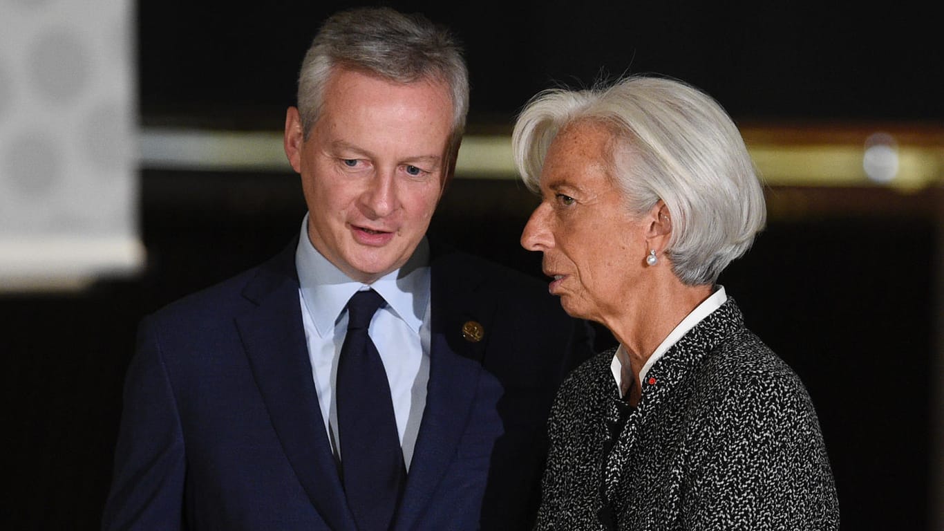 Frankreichs Finanzminister Bruno Le Maire und IWF-Chefin Christine Lagarde: Le Maire wies das Angebot Donald Trumps zurück, über ein Freihandelsabkommen zu verhandeln.