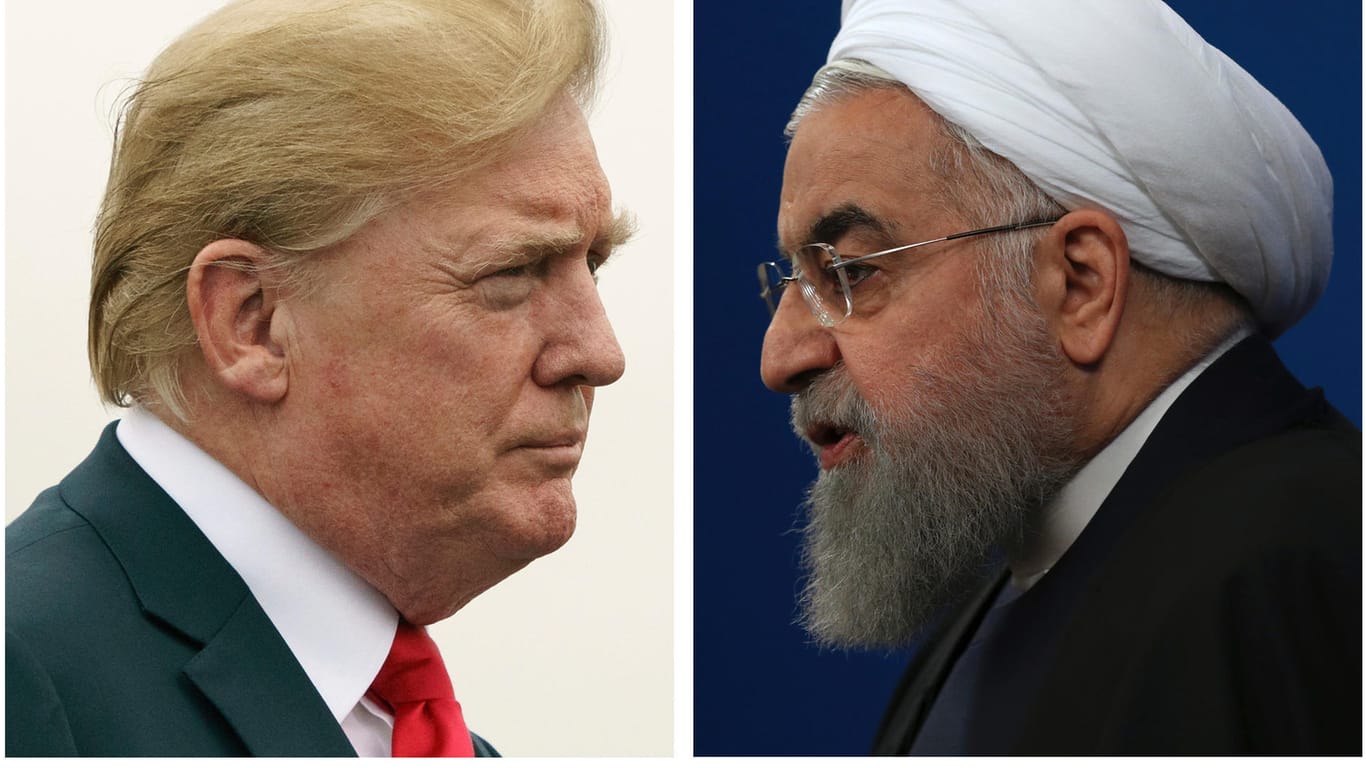 Donald Trump und Hassan Ruhani: Die Präsidenten der USA und des Irans gehen sich derzeit gegenseitig scharf an.