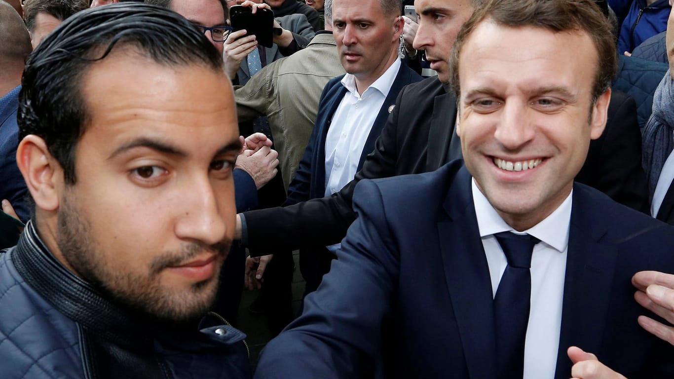 Emmanuel Macron und Alexandre Benalla