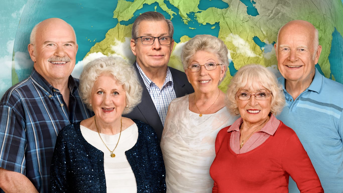 Bernd, Christina, Lothar, Marianne, Erika und Norbert: In "Mit 80 Jahren um die Welt" erleben sie ein neues Abenteuer.