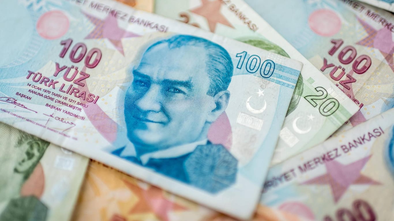Türkische Banknoten: Es steht nicht gut um die Lira.