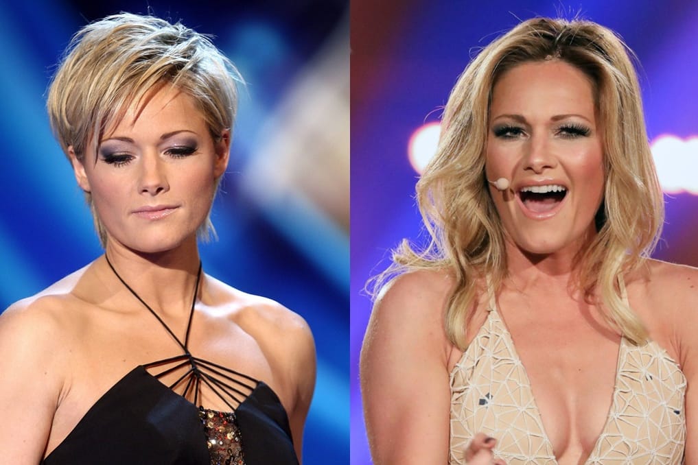 Helene Fischer: die Sängerin links 2010 und rechts 2018