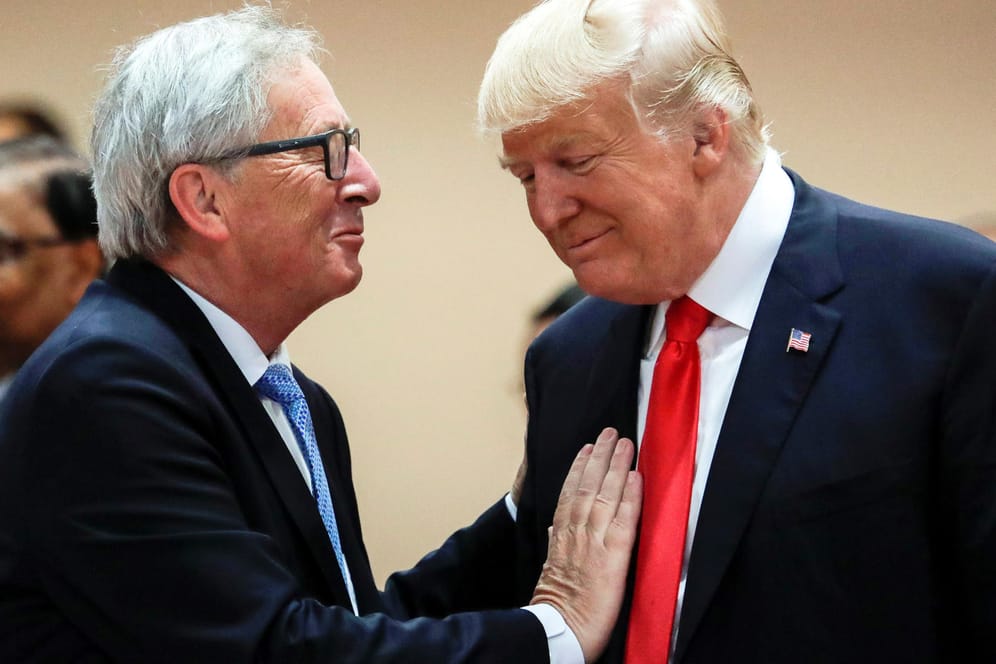 EU-Kommissionspräsident Juncker mit dem US-Präsidenten: "Es kann ja auch sein, dass Herr Trump uns auch etwas anzubieten hat."