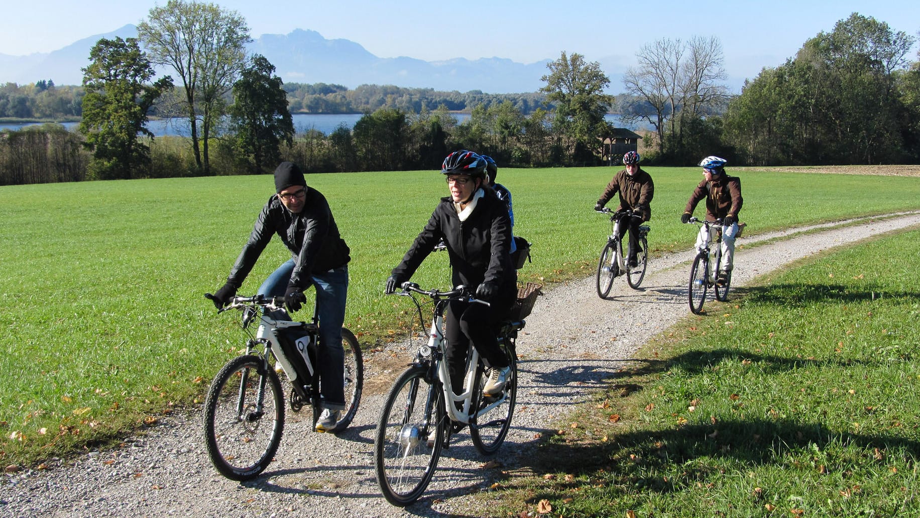 Fahrradtour bei Chieming am Chiemsee.