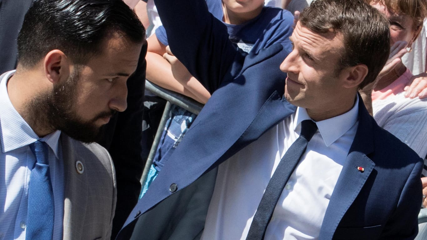 Emmanuel Macron und Alexandre Benalla: Der französische Präsident hat die Medien scharf kritisiert.