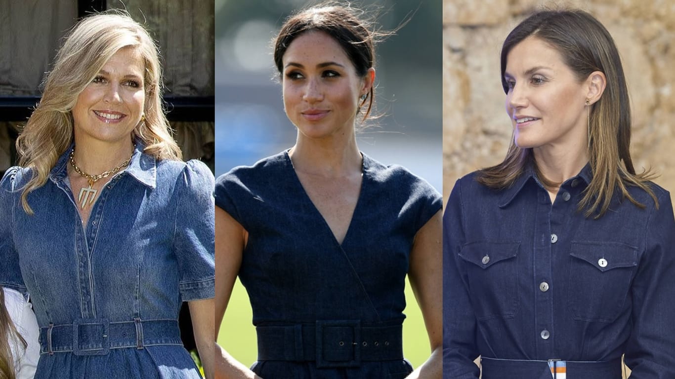 Máxima, Meghan und Letizia: die Royals im Jeans-Look.