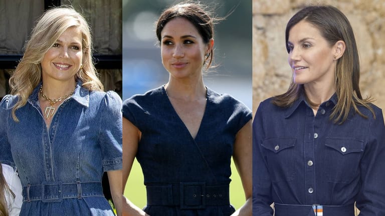 Máxima, Meghan und Letizia: die Royals im Jeans-Look.