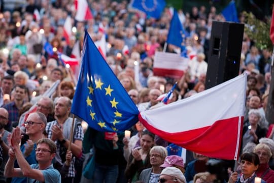 Dass Regierungskritiker in zahlreichen polnischen Städten gegen die umstrittenen Justizreformen protestieren, sieht Polens Außenminister als klaren Beweis dafür, "dass unser Land die demokratischen Standards erfüllt und allen interessierten Parteien erlaubt, ihre Meinung zu äußern".