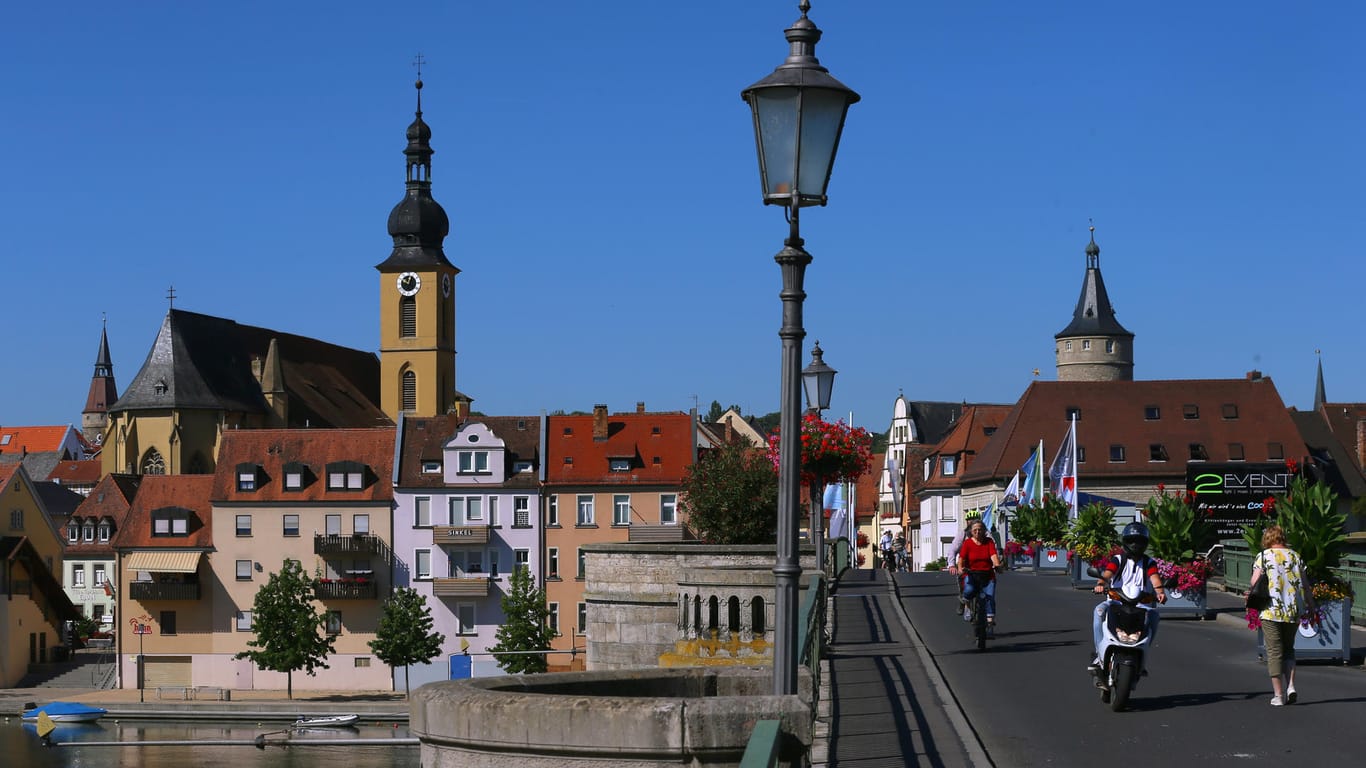 Kitzingen in Bayern: Die 21.000-Einwohner-Stadt hält seit Jahren den Hitzerekord.