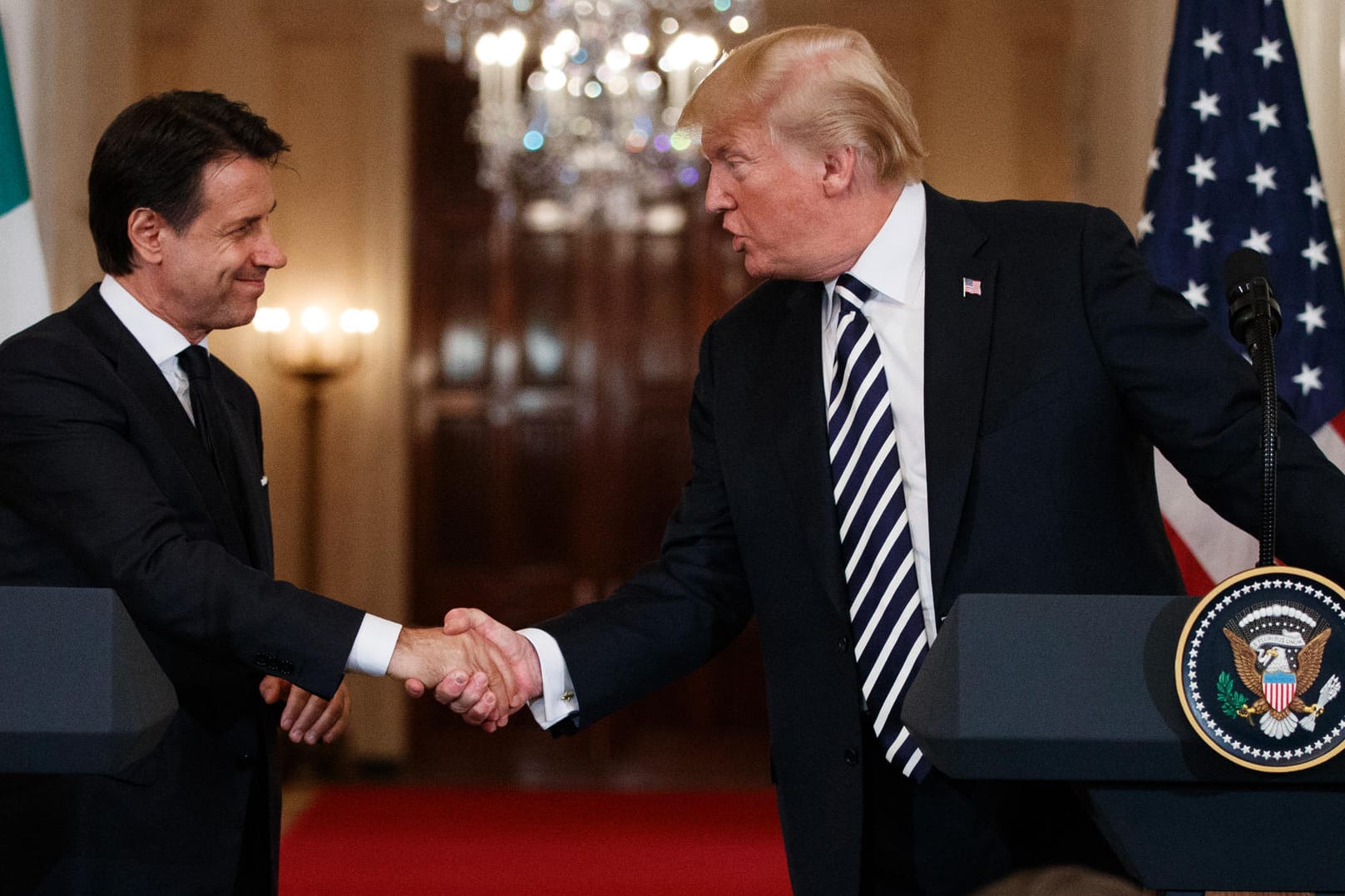 Donald Trump, Giuseppe Conte: "Ich heiße einen neuen Freund willkommen"