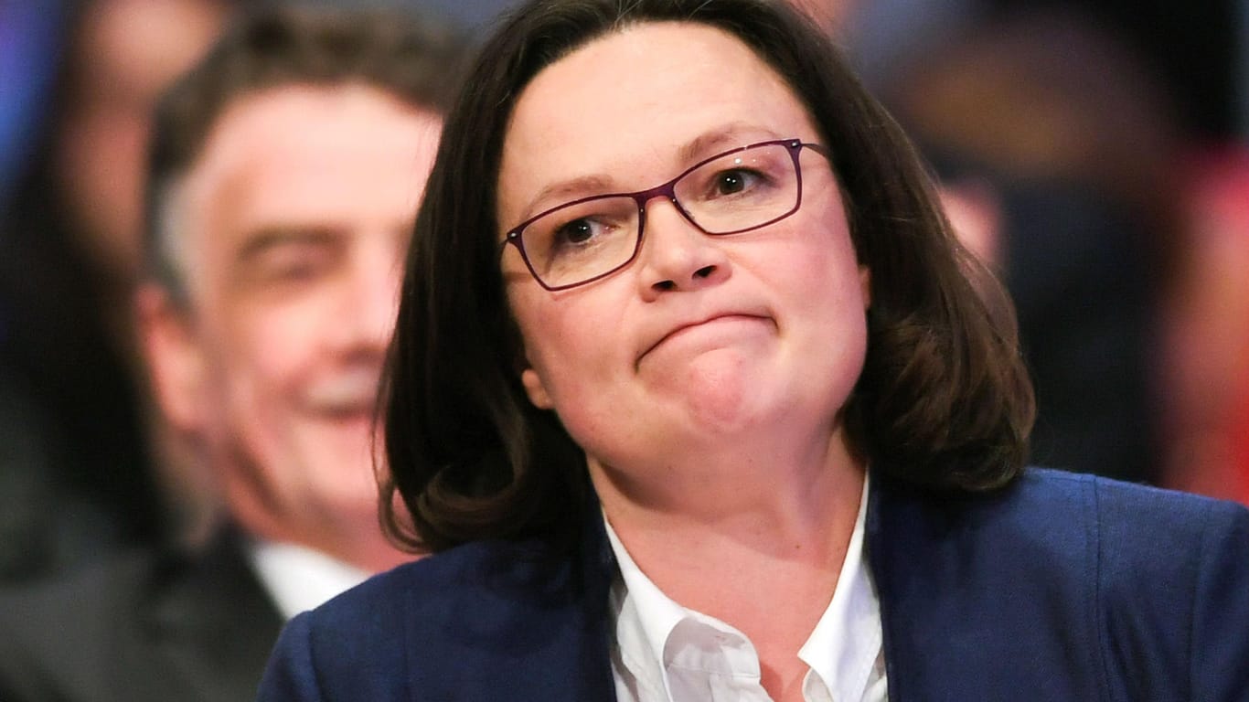 Andrea Nahles: Seit 100 Tagen ist sie Chefin der SPD – doch die Umfragewerte bleiben im Keller.