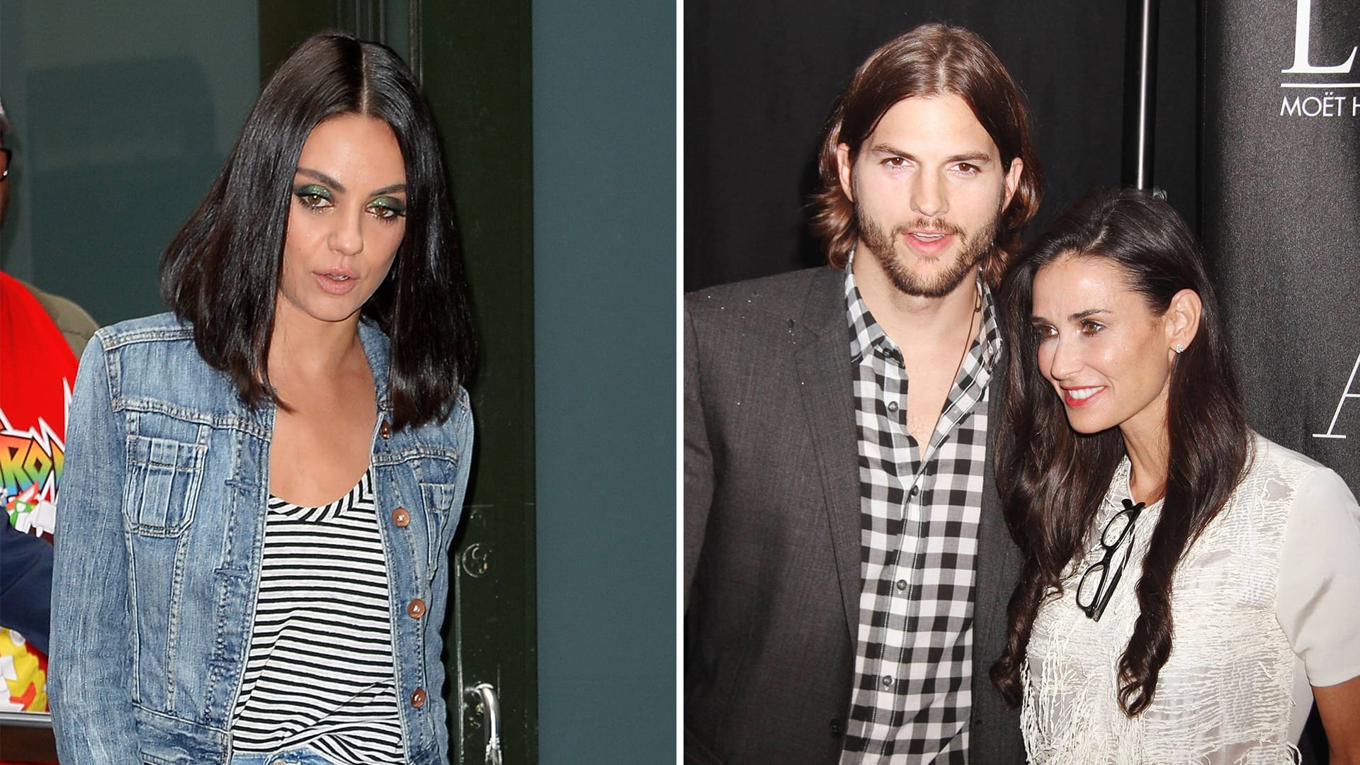 Die zwei Frauen von Ashton Kutcher: Mila Kunis (l.) spricht über die erste Ehe ihres Mannes mit Demi Moore (r.).