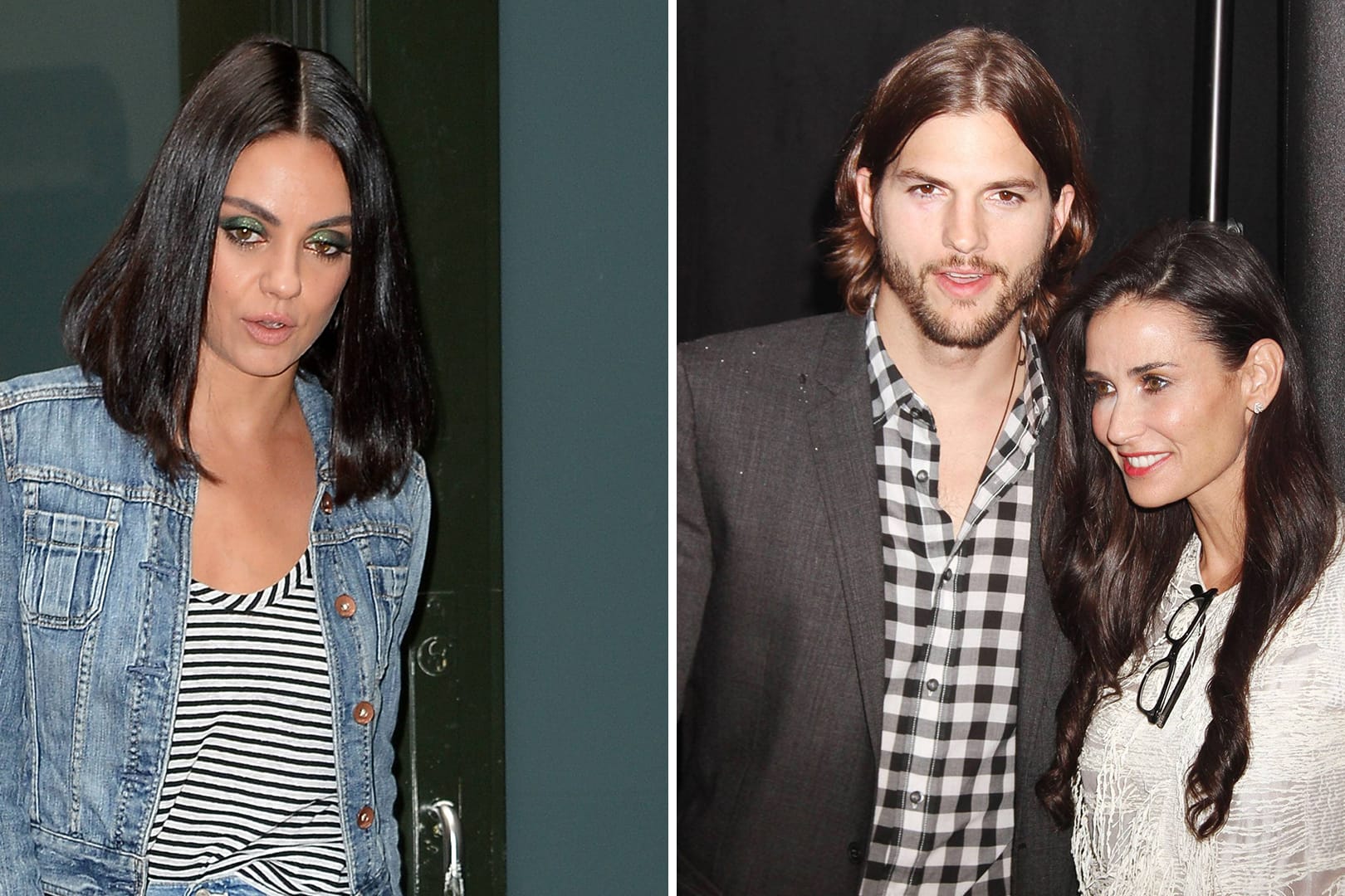 Die zwei Frauen von Ashton Kutcher: Mila Kunis (l.) spricht über die erste Ehe ihres Mannes mit Demi Moore (r.).