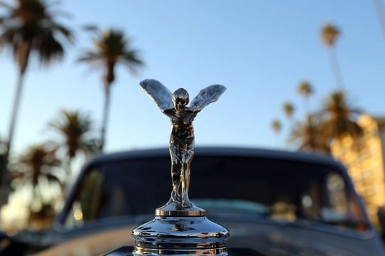 Elvis Presleys 1963er Rolls-Royce in Santa Monica (Kalifornien) in einer Szene des Films "The King - Elvis und der amerikanische Traum".