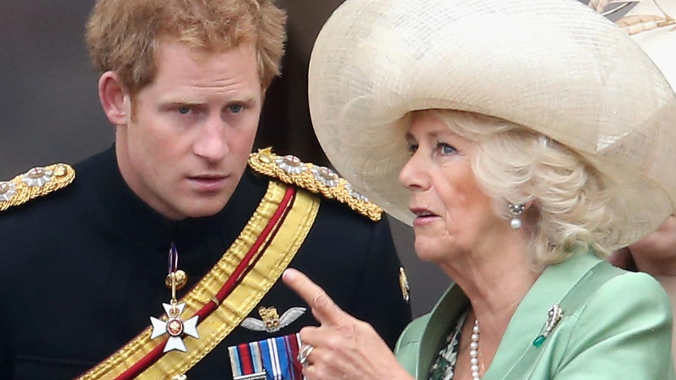 Ein Schnappschuss aus dem Jahr 2015: Prinz Harry und Herzogin Camilla bei der Trooping-the-Colour-Parade anlässlich des Geburtstages der Queen.