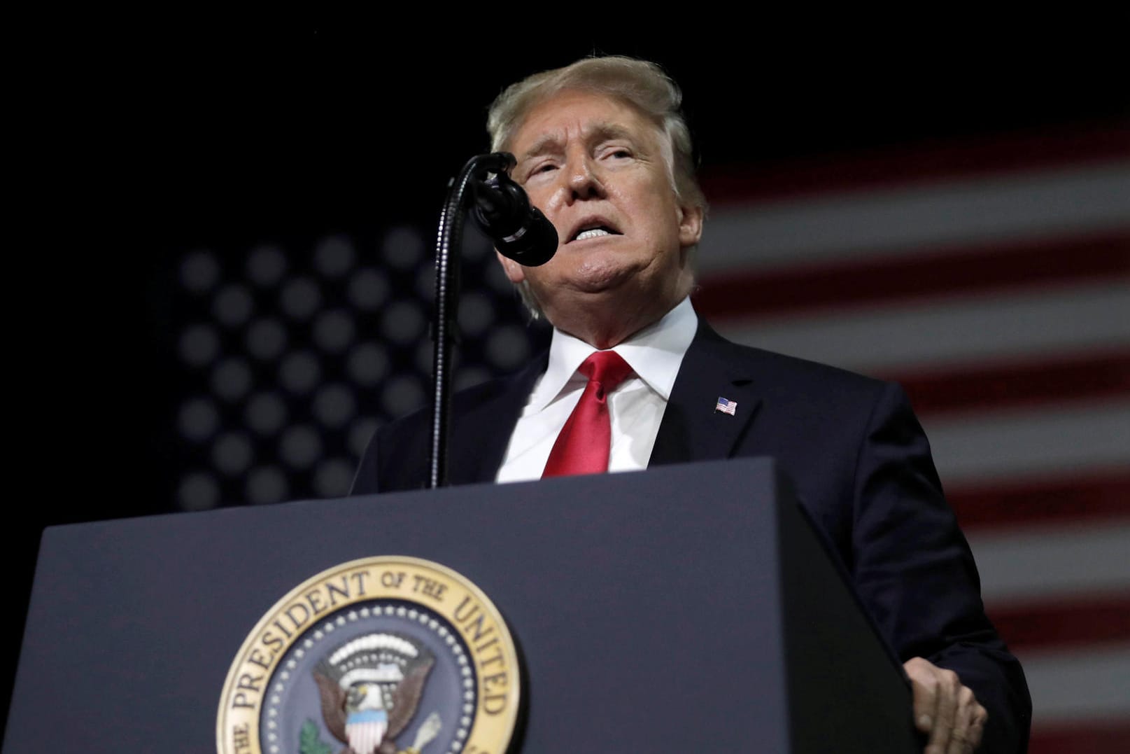 Donald Trump bei einem Auftritt in Florida: Möchte den Druck auf die Regierung in Peking erhöhen.