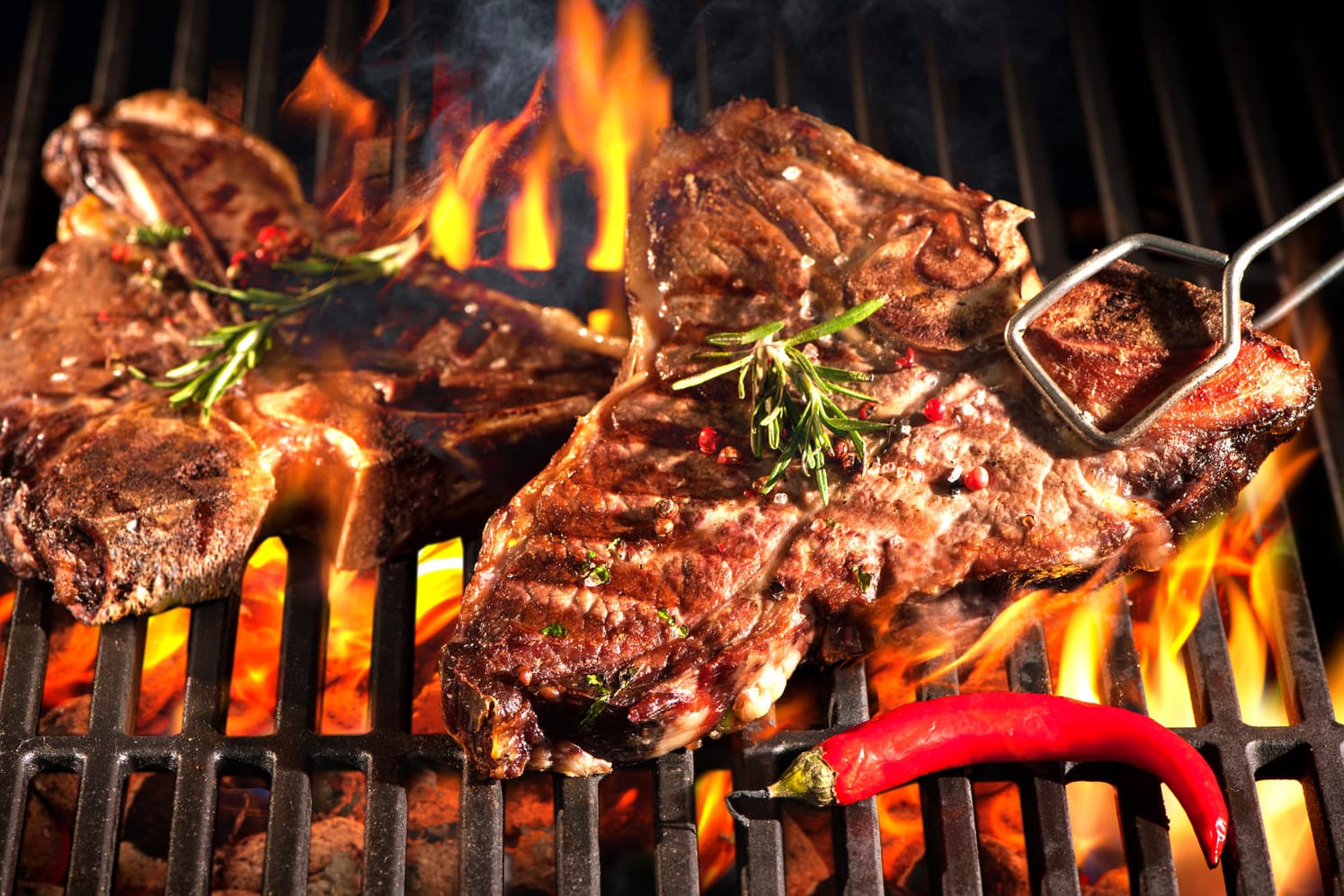 T-Bone Steak auf dem Grill