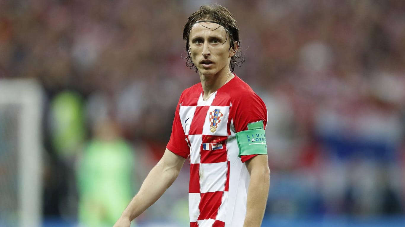 Luka Modric im Dress der kroatischen Nationalmannschaft.