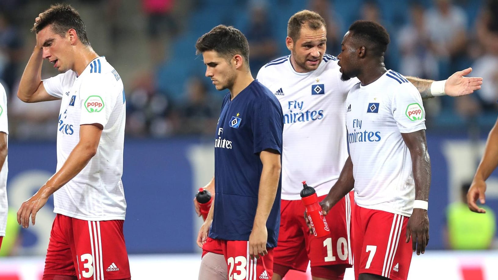 Christoph Moritz (l.) und der HSV haben eine enttäuschende Vorstellung geboten.