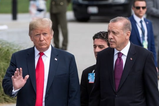 Trump und Erdogan, Seite an Seite beim Nato-Gipfel im Juli.