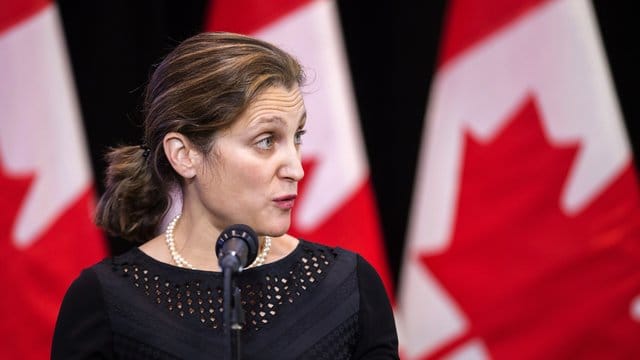 Chrystia Freeland, Außenministerin von Kanada, sorgt mit einem Tweet für Verärgerung. Chrystia Freeland, Außenministerin von Kanada, sorgt mit einem Tweet für Verärgerung.