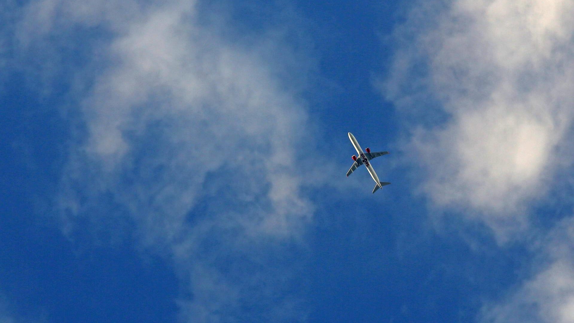 Ein Flugzeug am Himmel: Die Behörden setzten den Asylbewohner in ein Flugzeug zurück nach Peking, bevor er seinen Termin beim Bamf hatte. (Symbolbild)