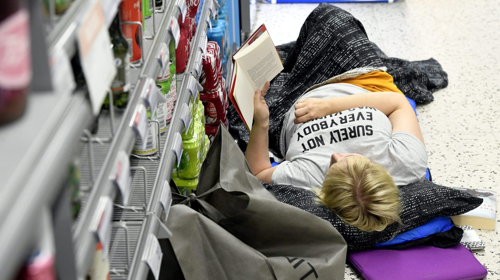 Übernachten im Supermarkt Übernachten im Supermarkt
