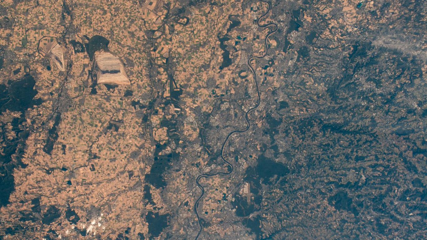 Blick auf Deutschland: Dieses Foto wurde auf der Raumstation ISS aufgenommen.