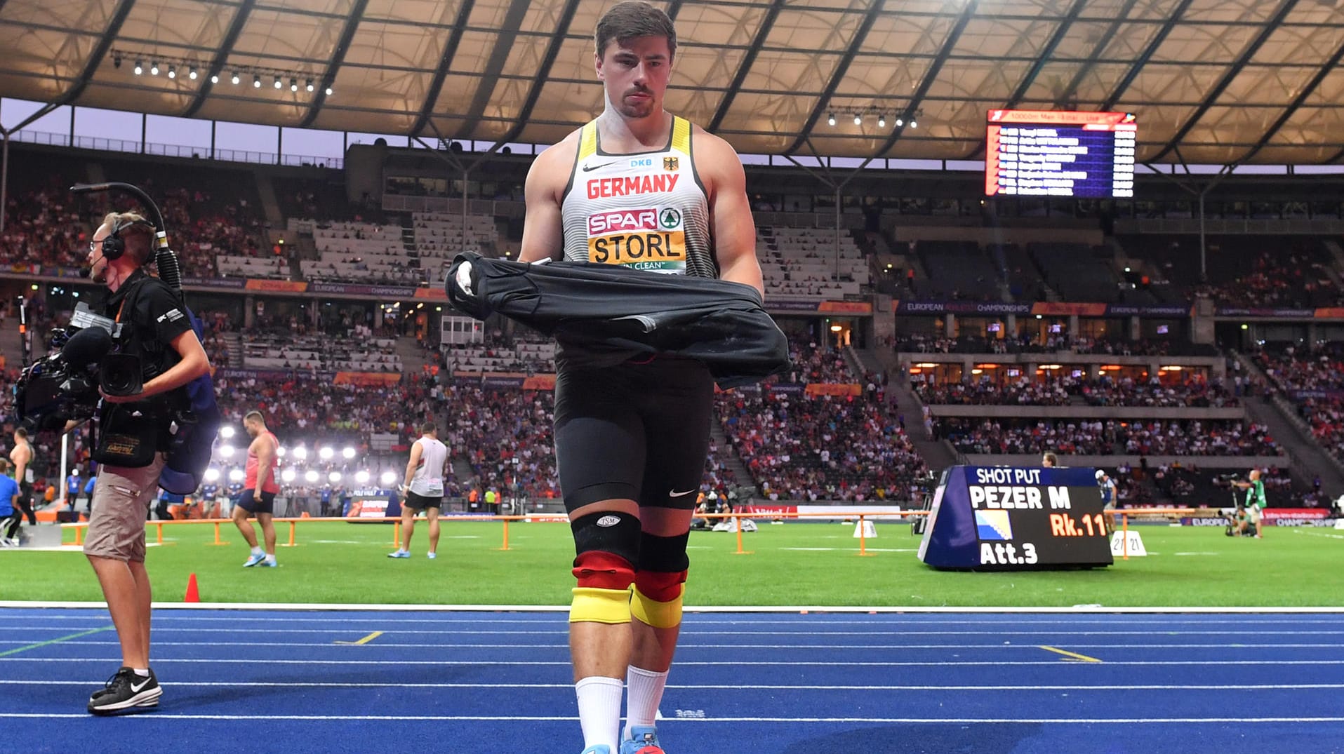 Enttäuscht: David Storl im Berliner Olympiastadion.