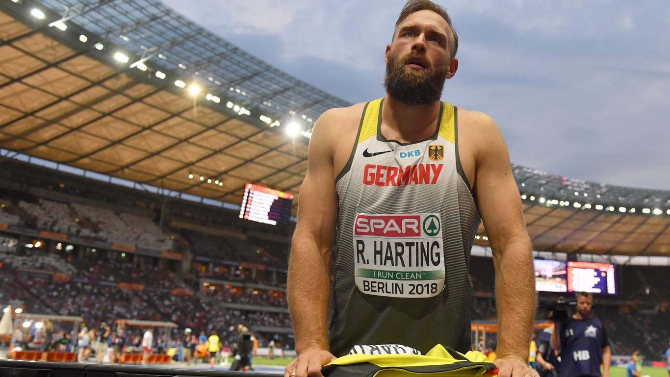 Emotionen zum Abschied: Robert Harting im Berliner Olympiastadion.