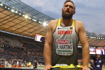 Emotionen zum Abschied: Robert Harting im Berliner Olympiastadion.