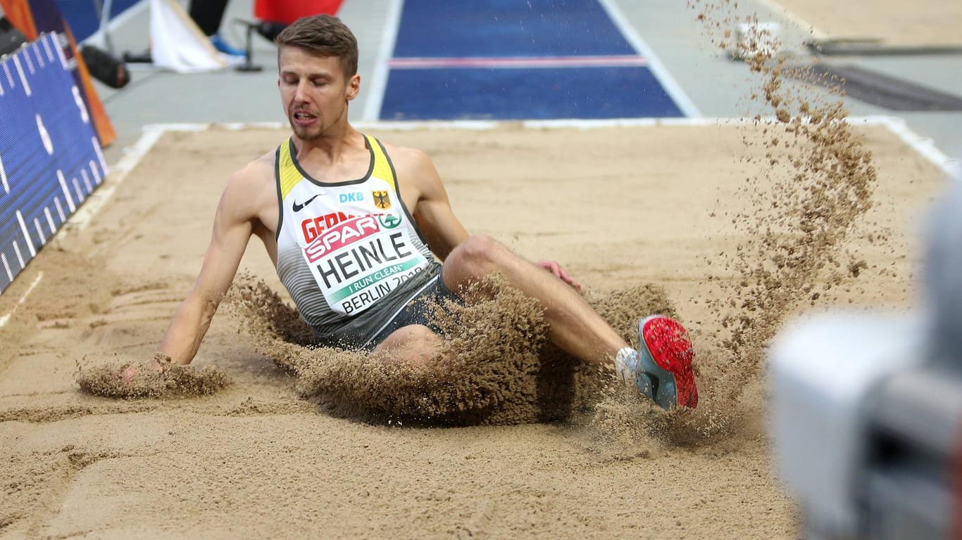 Fabian Heinle: Trotz falscher Weitenmessung sicherte sich der Deutsche die Silbermedaille bei der EM in Berlin.